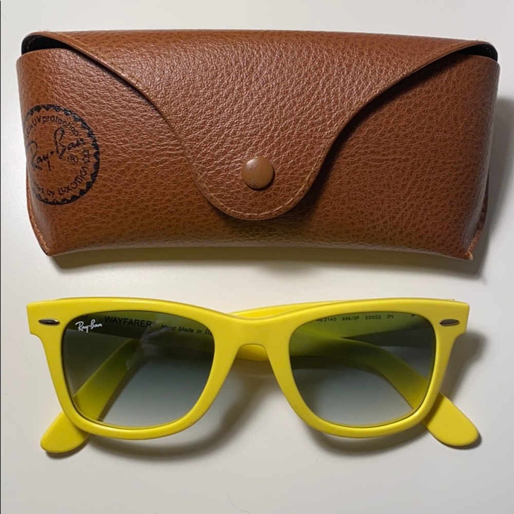 Yellow Rayban Sunglasses